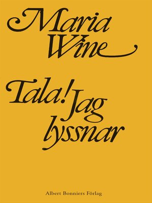 cover image of Tala! Jag lyssnar